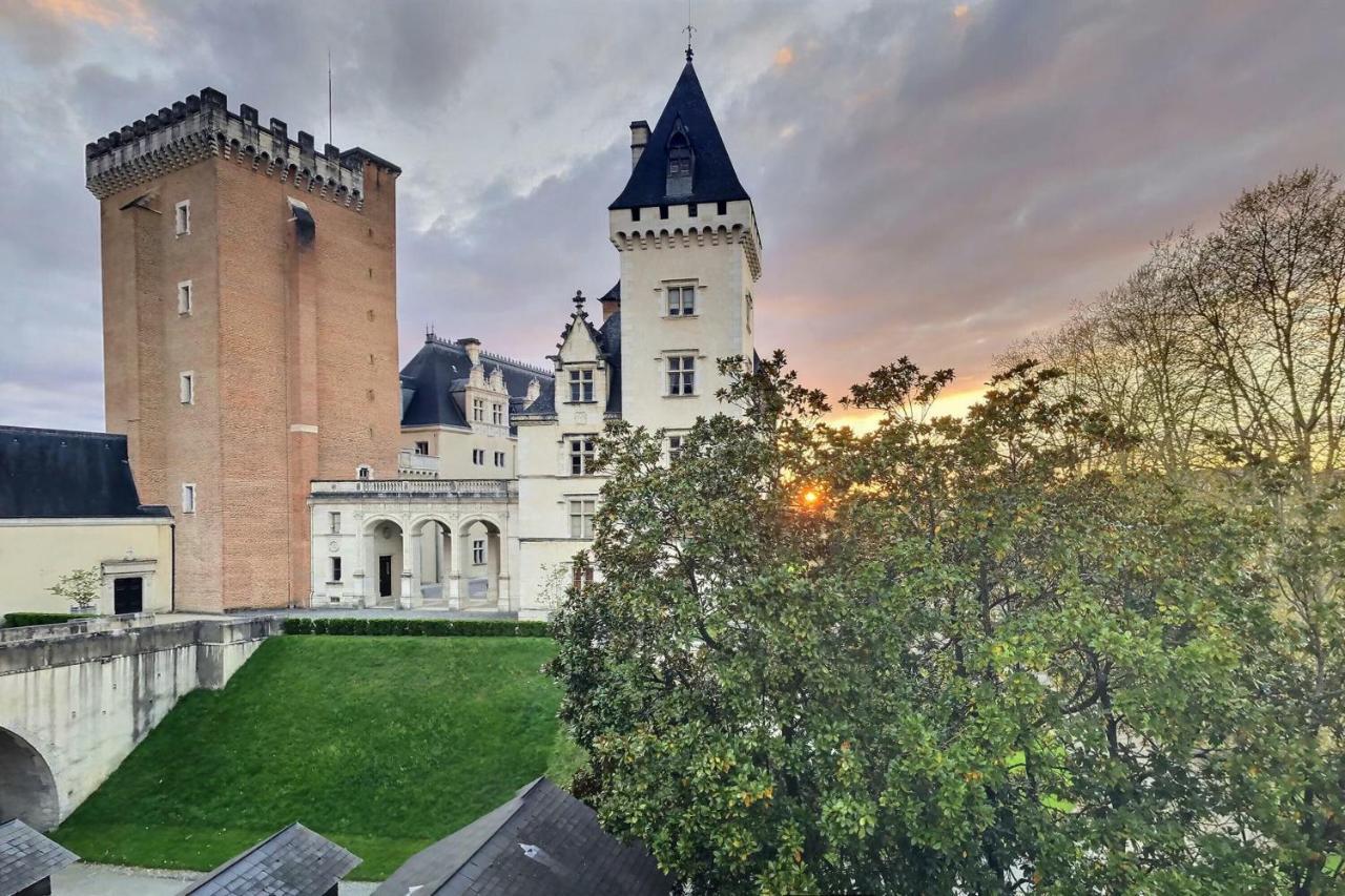Vue Magique Sur Le Chateau Dans Un Quartier Populaire Pau Extérieur photo